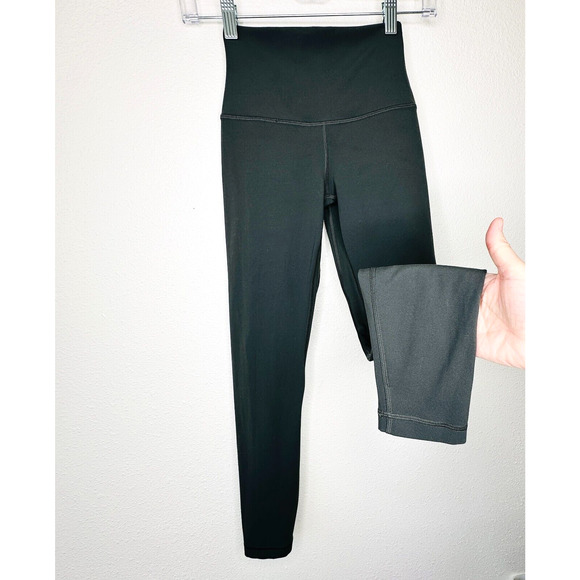 Lululemon Slate Gray High-Waist Yoga Pants 2 - Picture 2 of 9